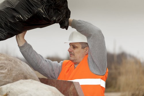 Various builders waste removal services being performed